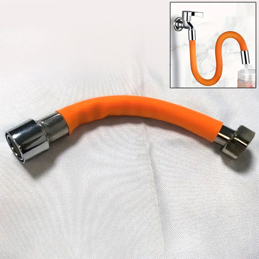 Flexible Water Tap Extender Universal Foaming Extension Tube With Connector 360 Free Bending Faucet Extender Adjustable Sink Drain Extension (18cm)