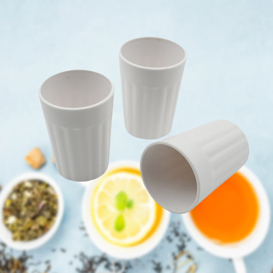 Small Plastic Coffee  Tea Cups Reusable Plastic Cup Mug Lightweight Microwavable Dishwasher Safe Unbreakable Camping Coffee Mugs For Tea Milk Water Juice Tea (3 Pcs Set)