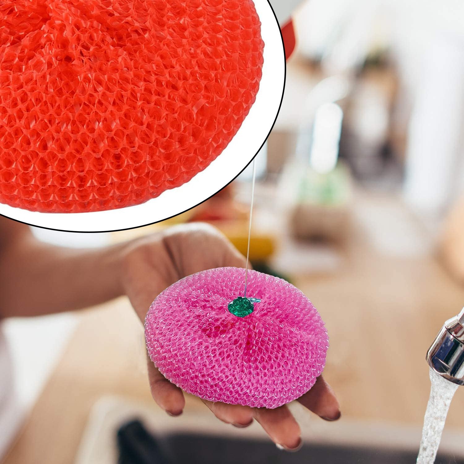 Plastic Scrubber Round Nylon Scrubbers (12pcs Set)