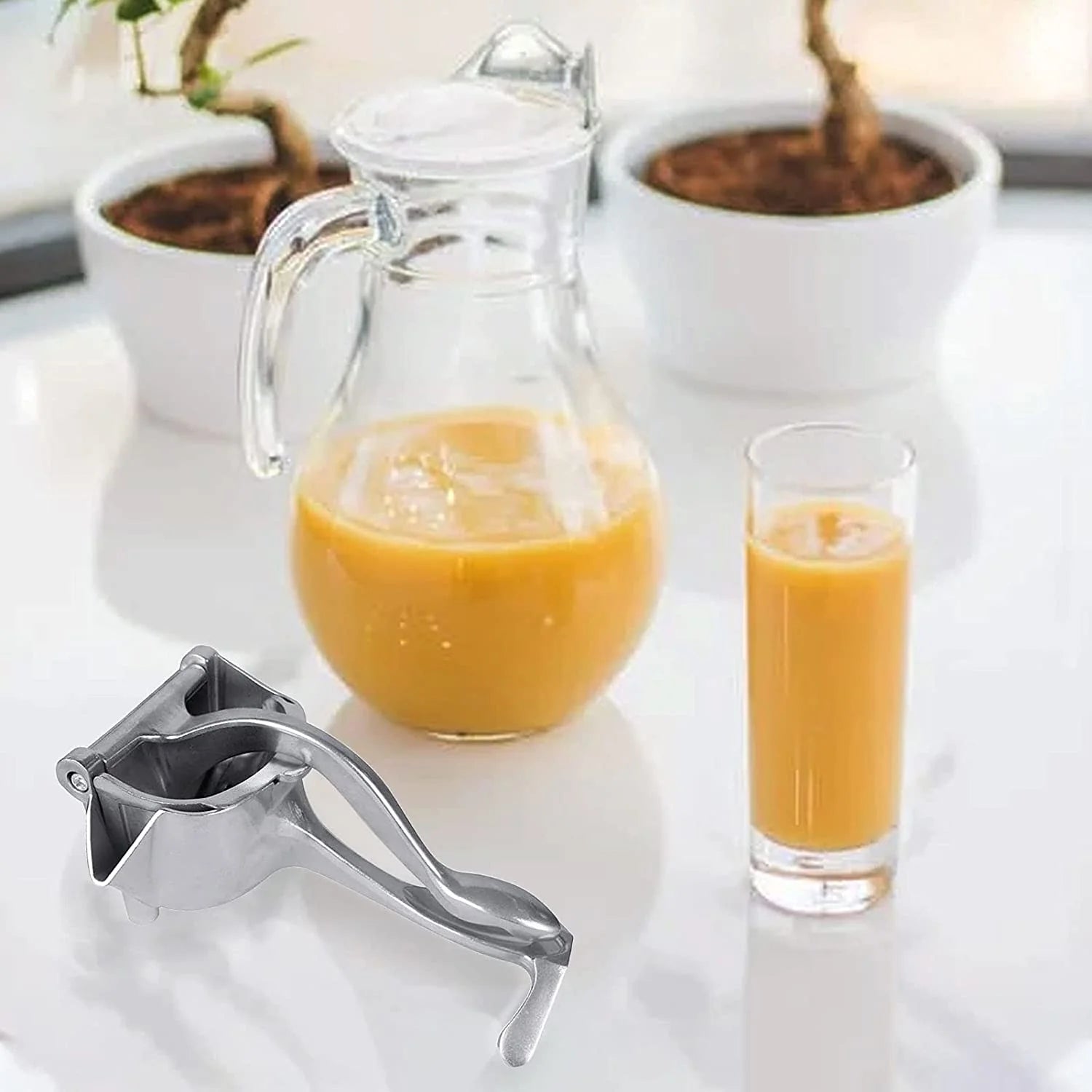 Manual Aluminum Fruit Press Juicer – Heavy-Duty Metal Hand Juicer