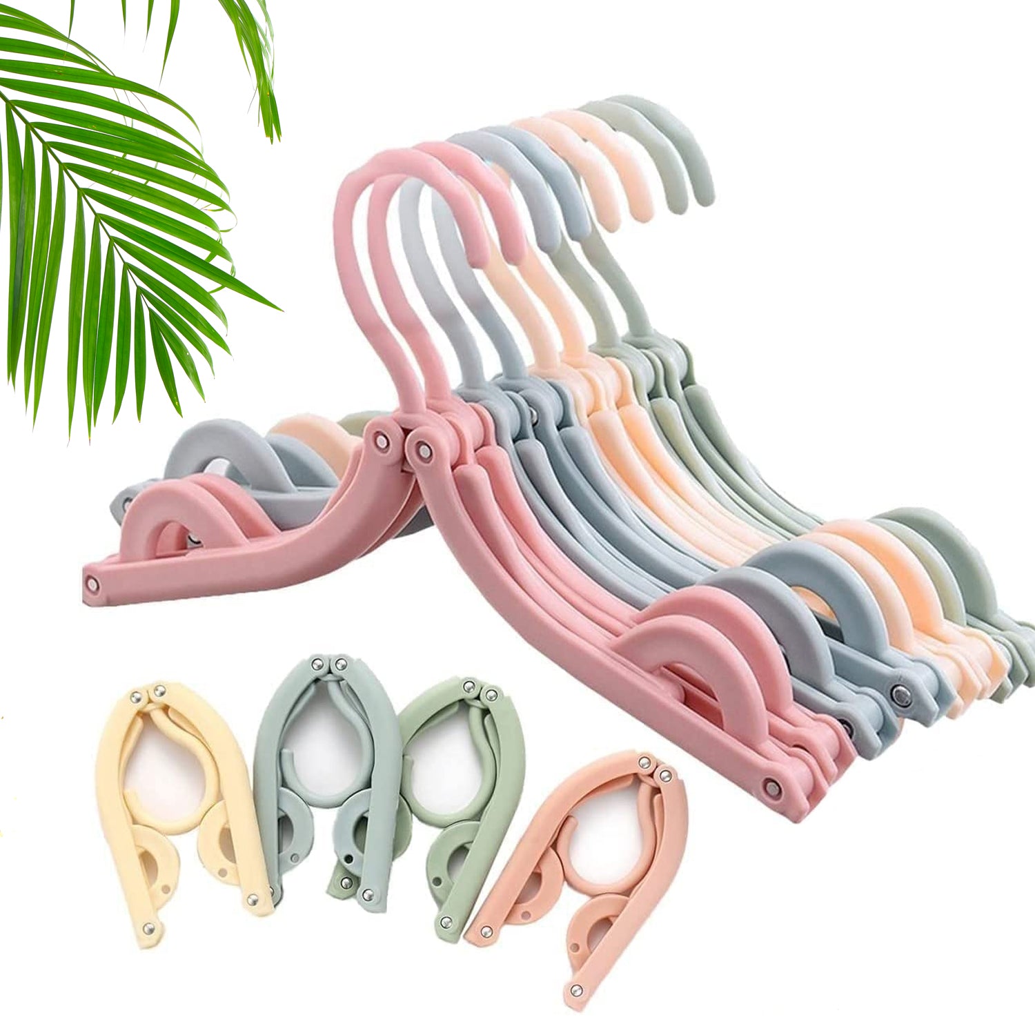 Travel Hangers With Clips Portable Folding Clothes Hangers For Scarves Suits Trousers Pants Shirts Socks Underwear Travel Home Foldable Clothes Drying Rack