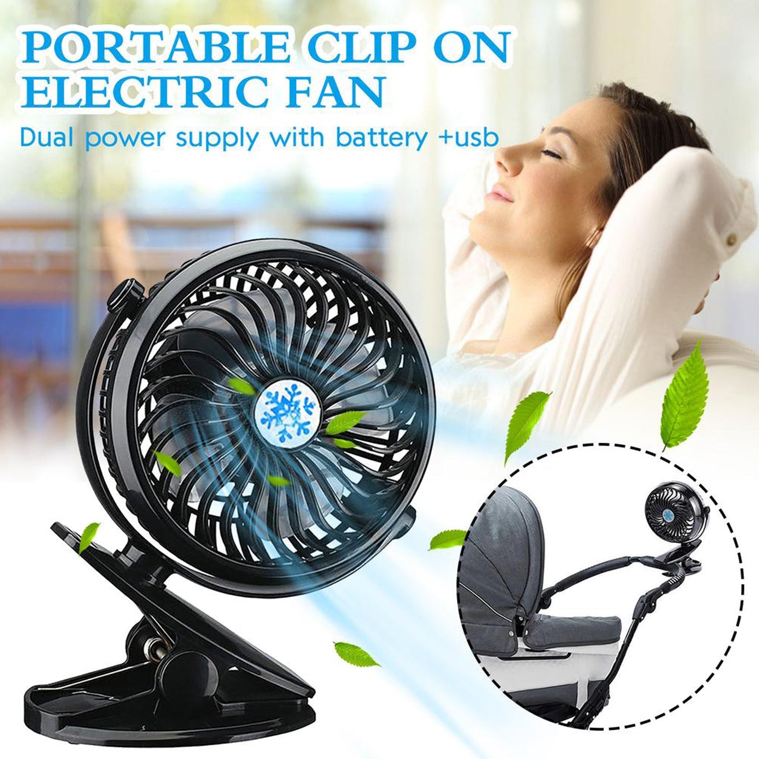 Mini Usb Clip Fan Widely Used In Summers For Cool Down Rooms And Body Purposes. (Battery Not Include)