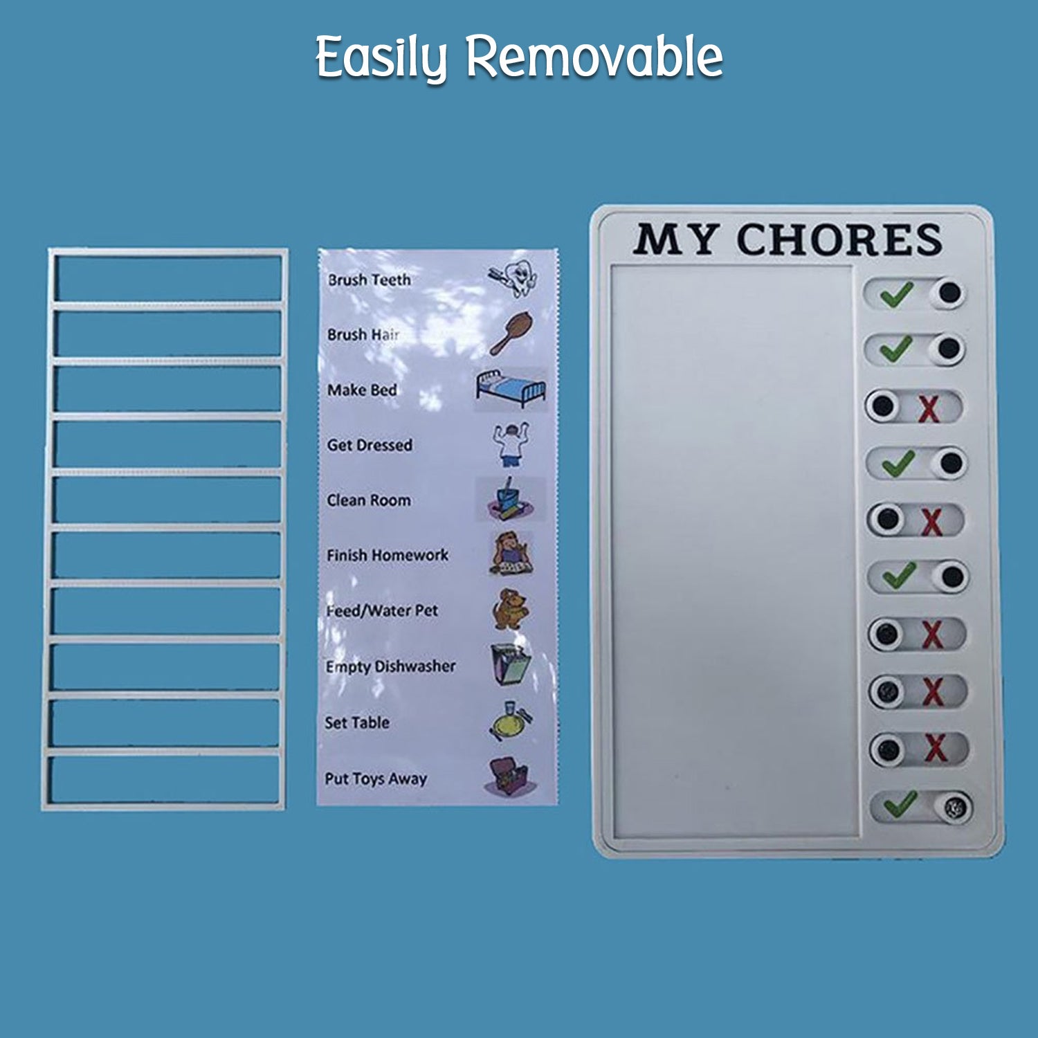 Portable My Chores Home Note Board Management Planning Memo Boards Reminding Time. (Size - 20x12cm)
