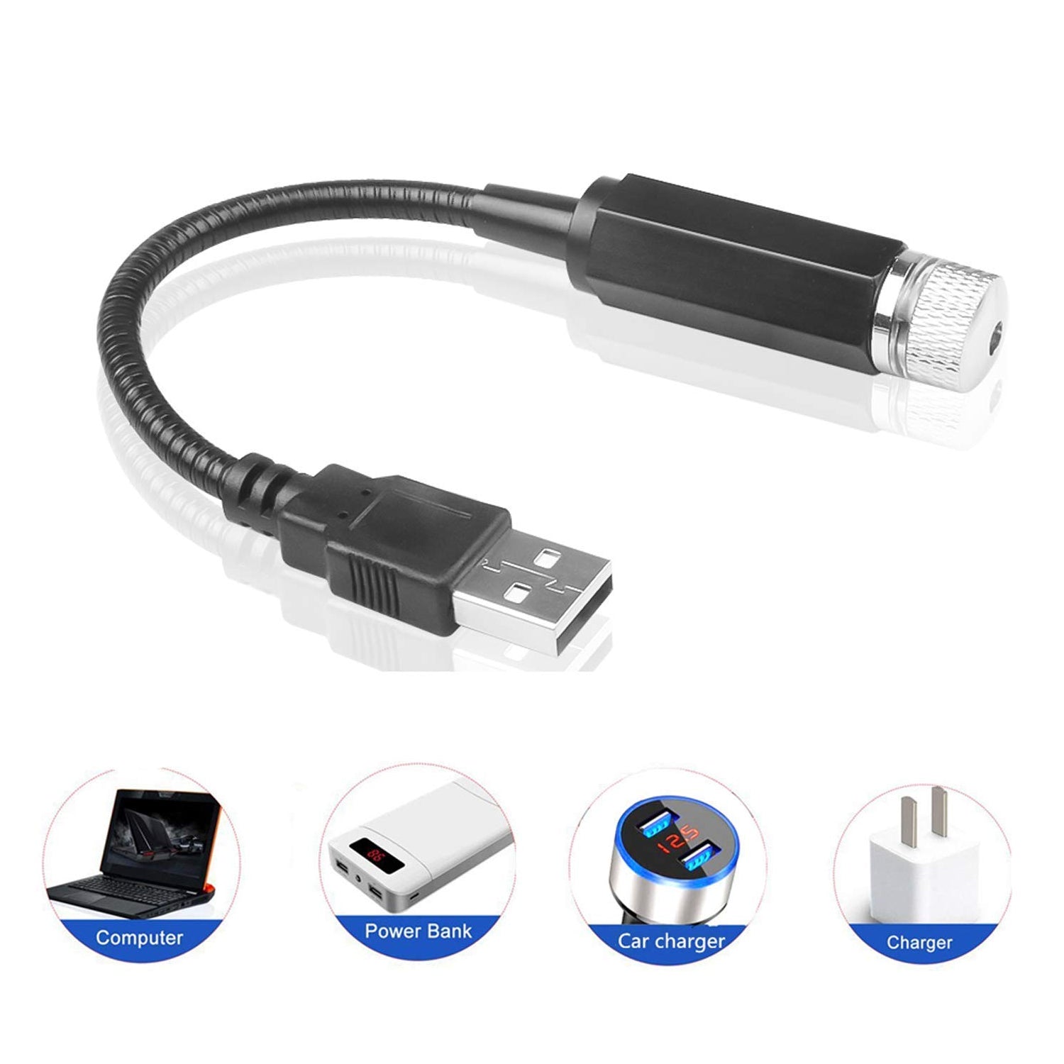 Usb Star Projector Night Light Adjustable Romantic Interior Car Lights For Bedroom Car Ceiling And Party Decoration