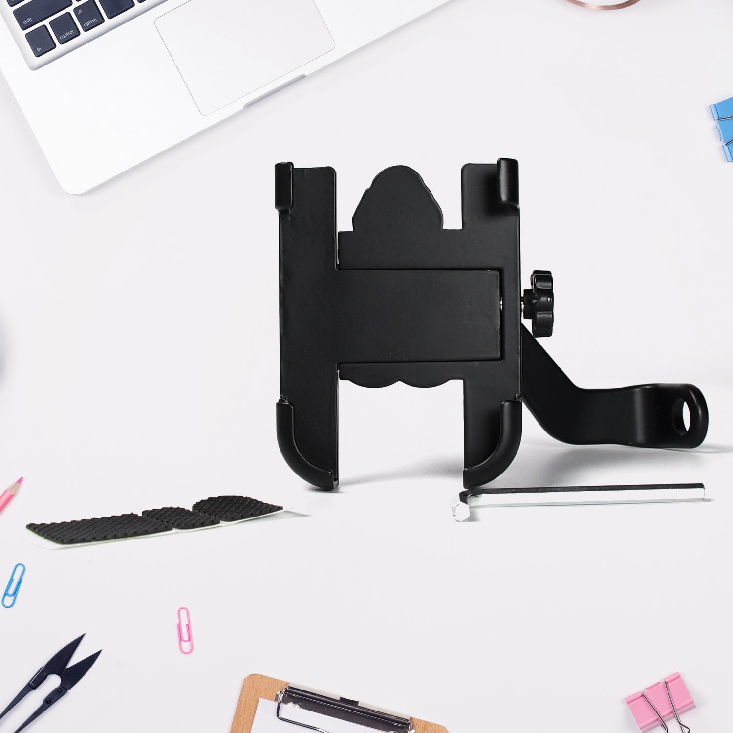 Mobile Phone Holder With Easy Adjustable Rear View Mirror Mount Solid Metal Cradle Stand Suitable For Bike  Mobile Phones