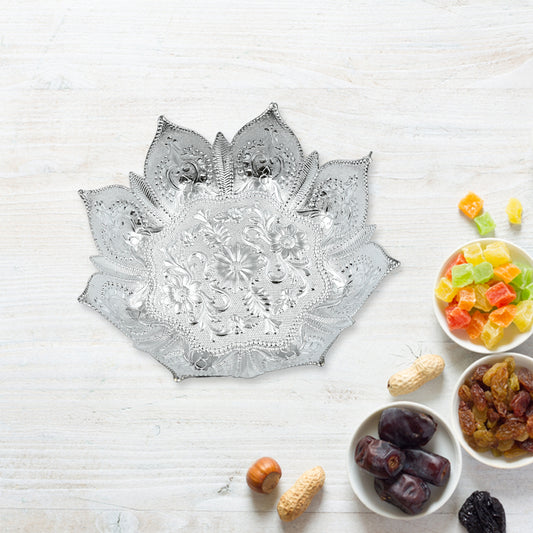 Decorative Mukhwas Serving Tray Serving Mukhwas Plate Fancy Candy Tray Dry Fruit Serving Tray (1 Pc Set)