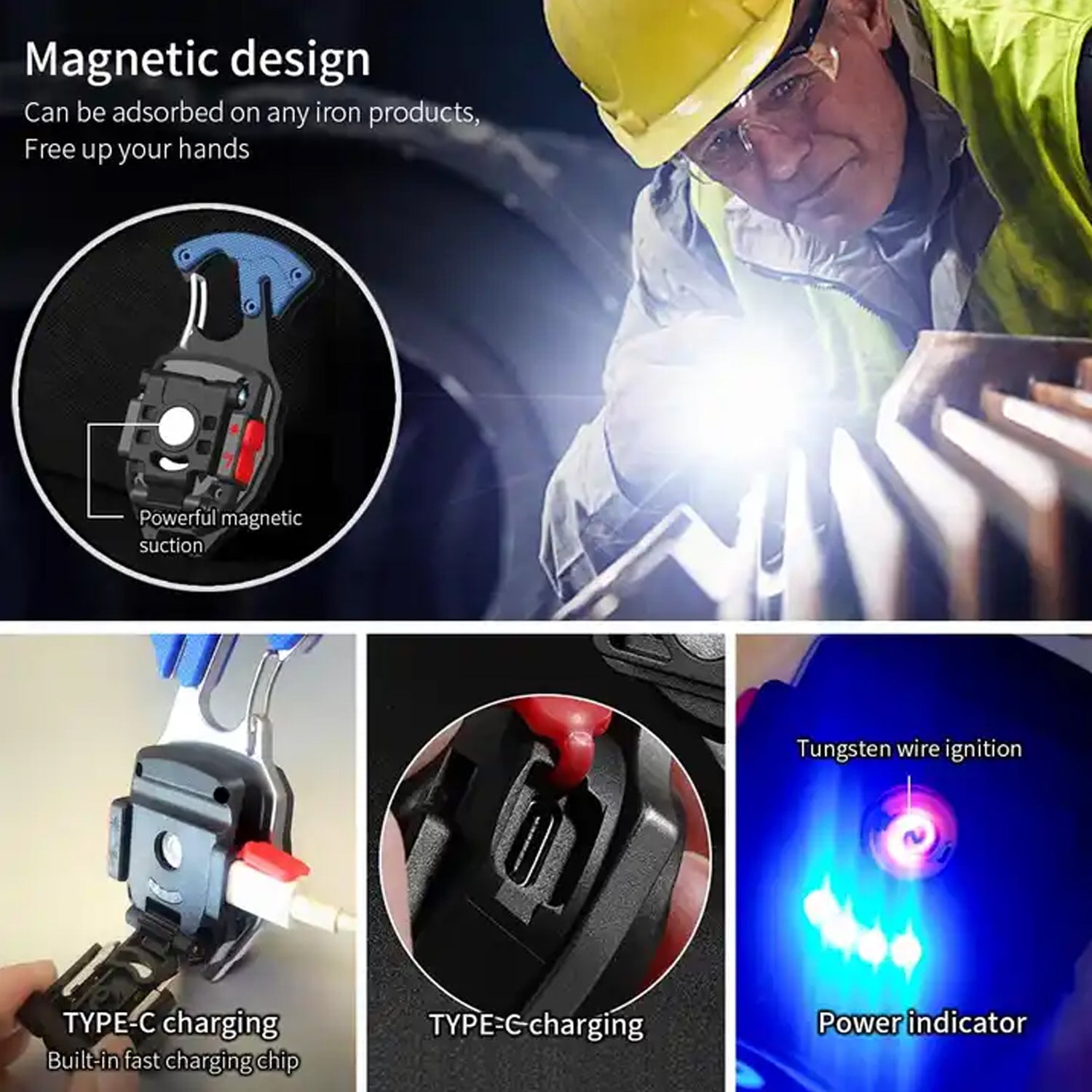 Keychain Led Flashlight Rechargeable Multi Function 6 Lighting Modes Pocket Key Chain Flash Light Usb For Outdoor Campingwalking With Cigarette Lighter