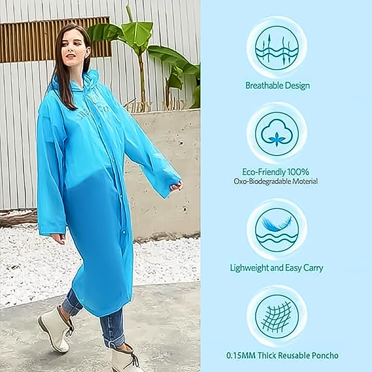 Eva Portable Rain Coat Raincoat Waterproof (1pc)