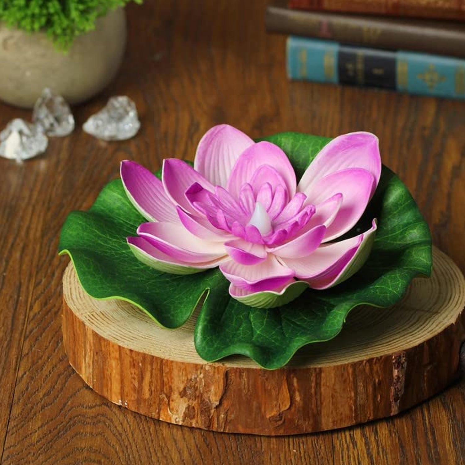 Water Floating Smokeless Candles  Lotus Flowers Sensor Led Tealight For Outdoor And Indoor Decoration - Pack Of 6 Candle Candle (Pack Of 6)