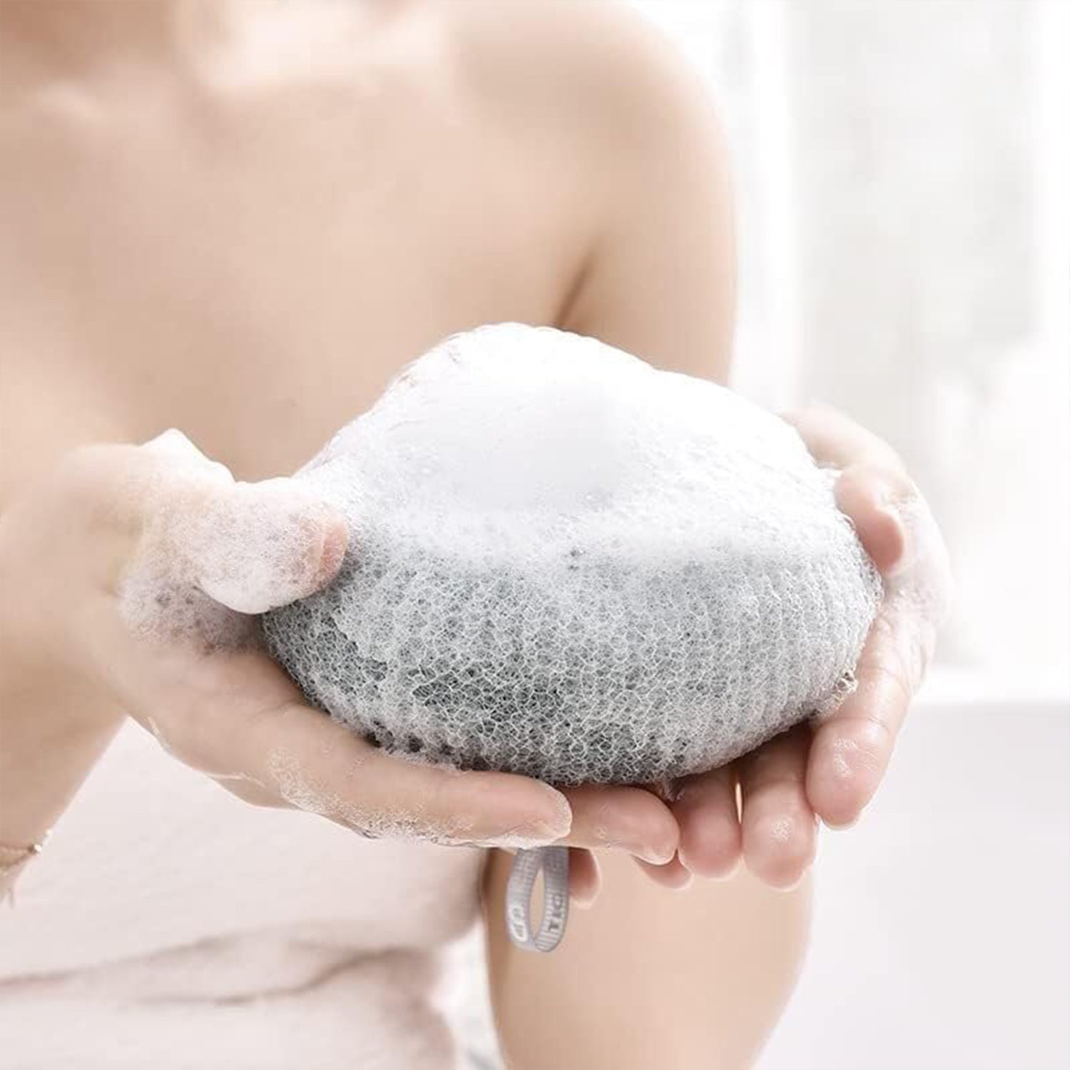Super Soft Bath Sponge Flower Suction Cup Bath Sponges For Shower Women Men Foam Loofah Sponge Exfoliating Bath Sponge Body Washer Reusable Loofah Massage Bath (1 Pc)